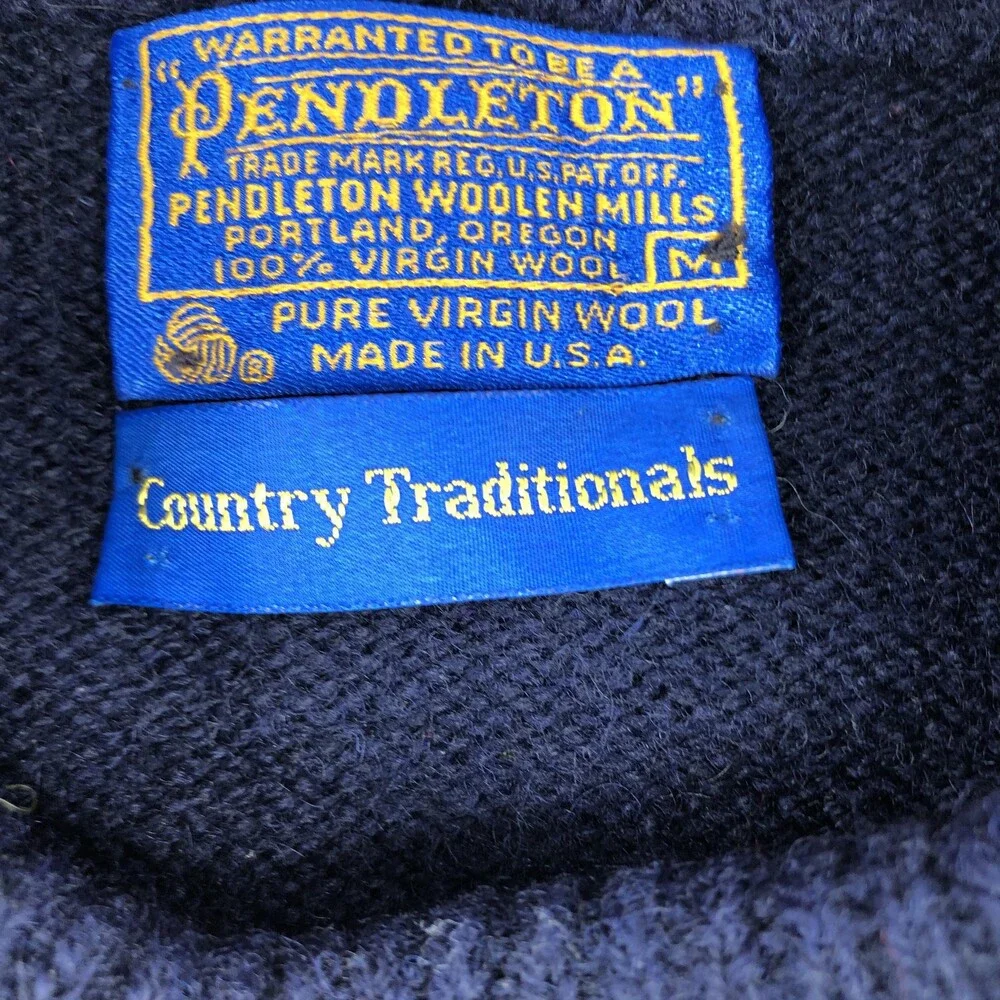 Vintage Pendleton Sweater Mens Medium Multicolor Fair Isle Wool Crewneck USA